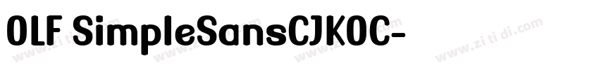 OLF SimpleSansCJKOC字体转换